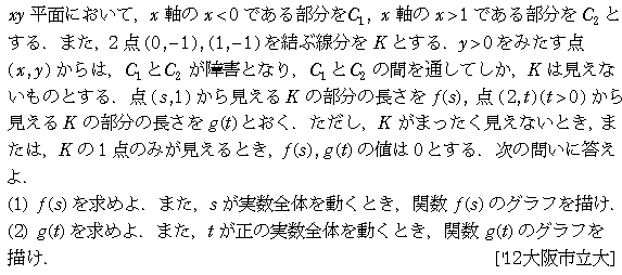 数学1 二次関数 関数 問題12の問題画像