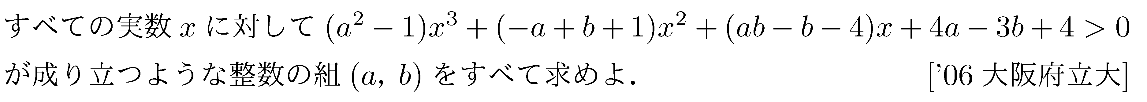 数学2 微分法 グラフ・増減・極値 問題7の問題画像