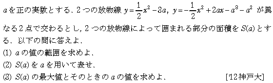 数学2 積分法 面積・接線 問題47の問題画像