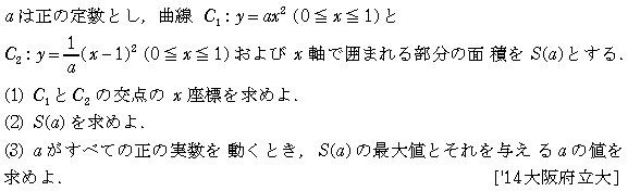 数学2 積分法 面積・接線 問題58の問題画像