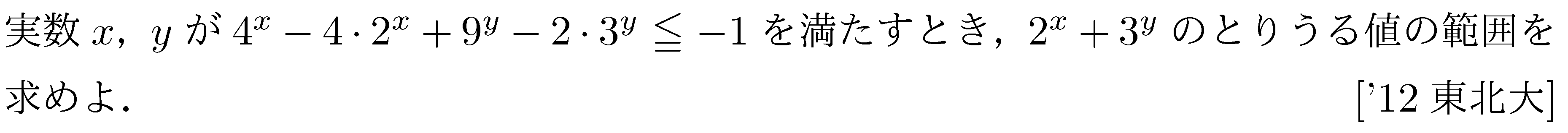 数学2 図形と式 線形計画法 問題15の問題画像
