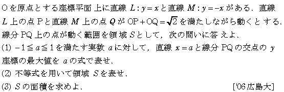 数学2 図形と式 領域 問題18の問題画像