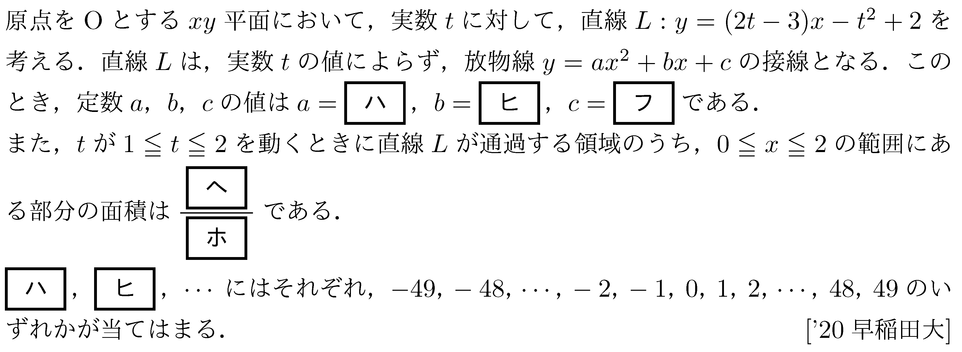 数学2 図形と式 領域 問題41の問題画像