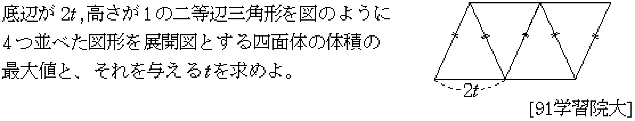 数学3 微分法 最大最小・解の個数 問題23の問題画像