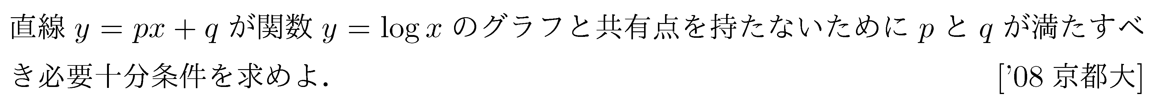 数学3 微分法 接線・不等式 問題23の問題画像