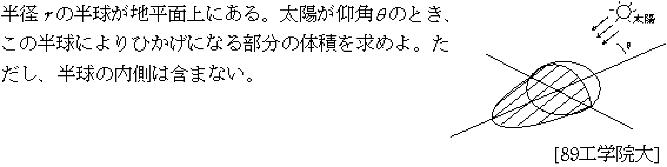 数学3 積分法 体積 問題24の問題画像