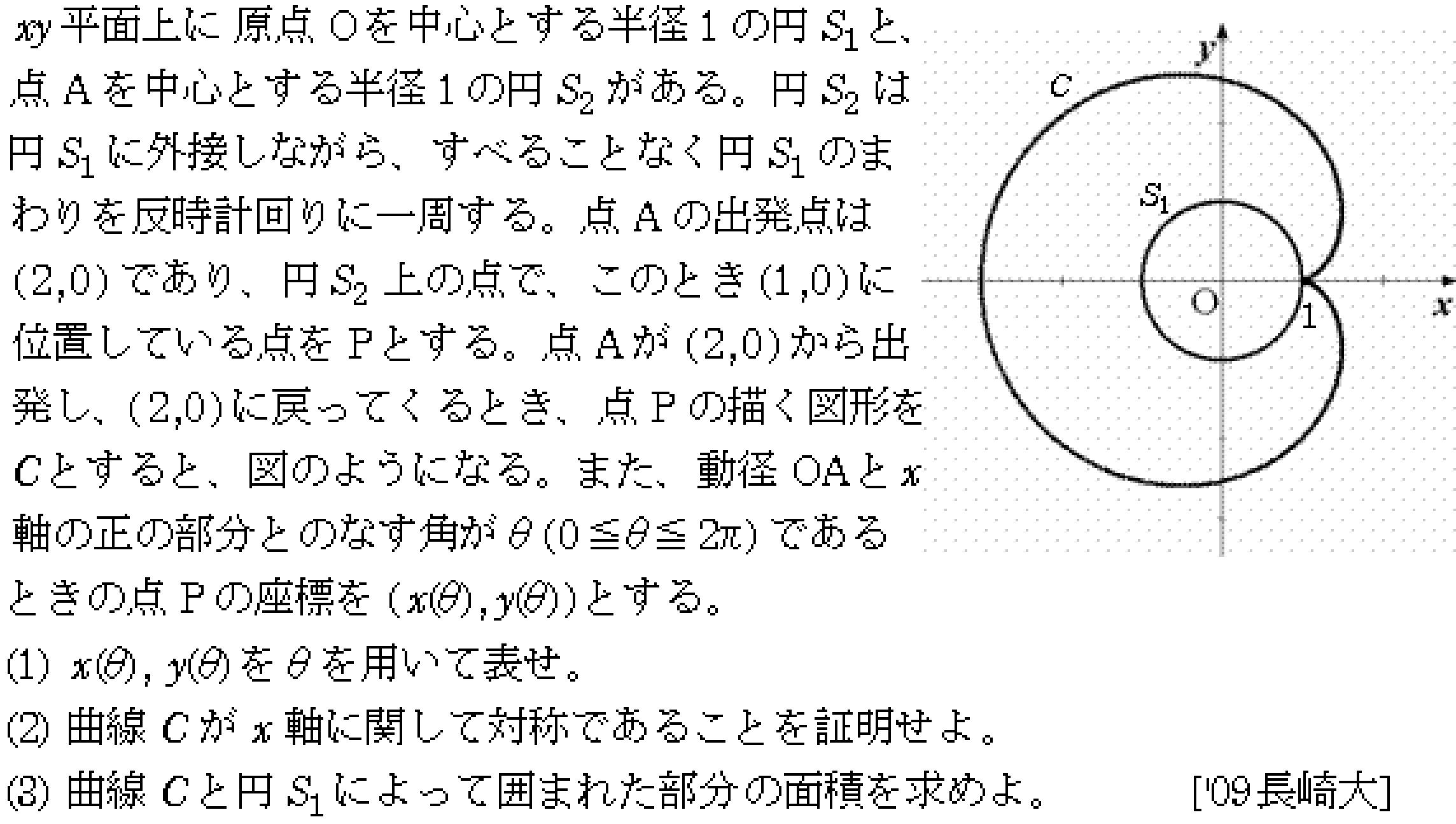 数学3 積分法 定積分・面積 問題145の問題画像