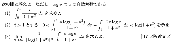 数学3 積分法 定積分・面積 問題233の問題画像