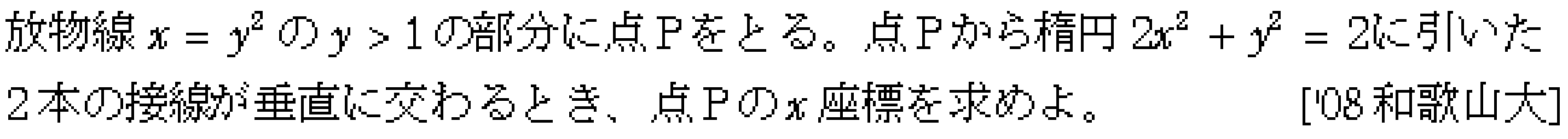 数学C 式と曲線 楕円 問題11の問題画像